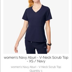 Figs Aburi XS women’s scrub top - Navy